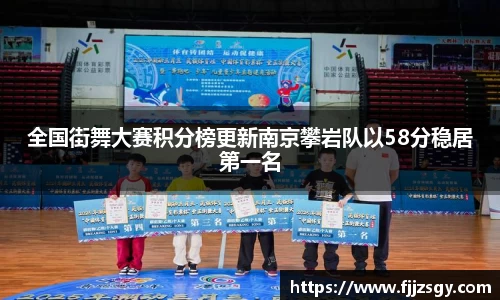 全国街舞大赛积分榜更新南京攀岩队以58分稳居第一名